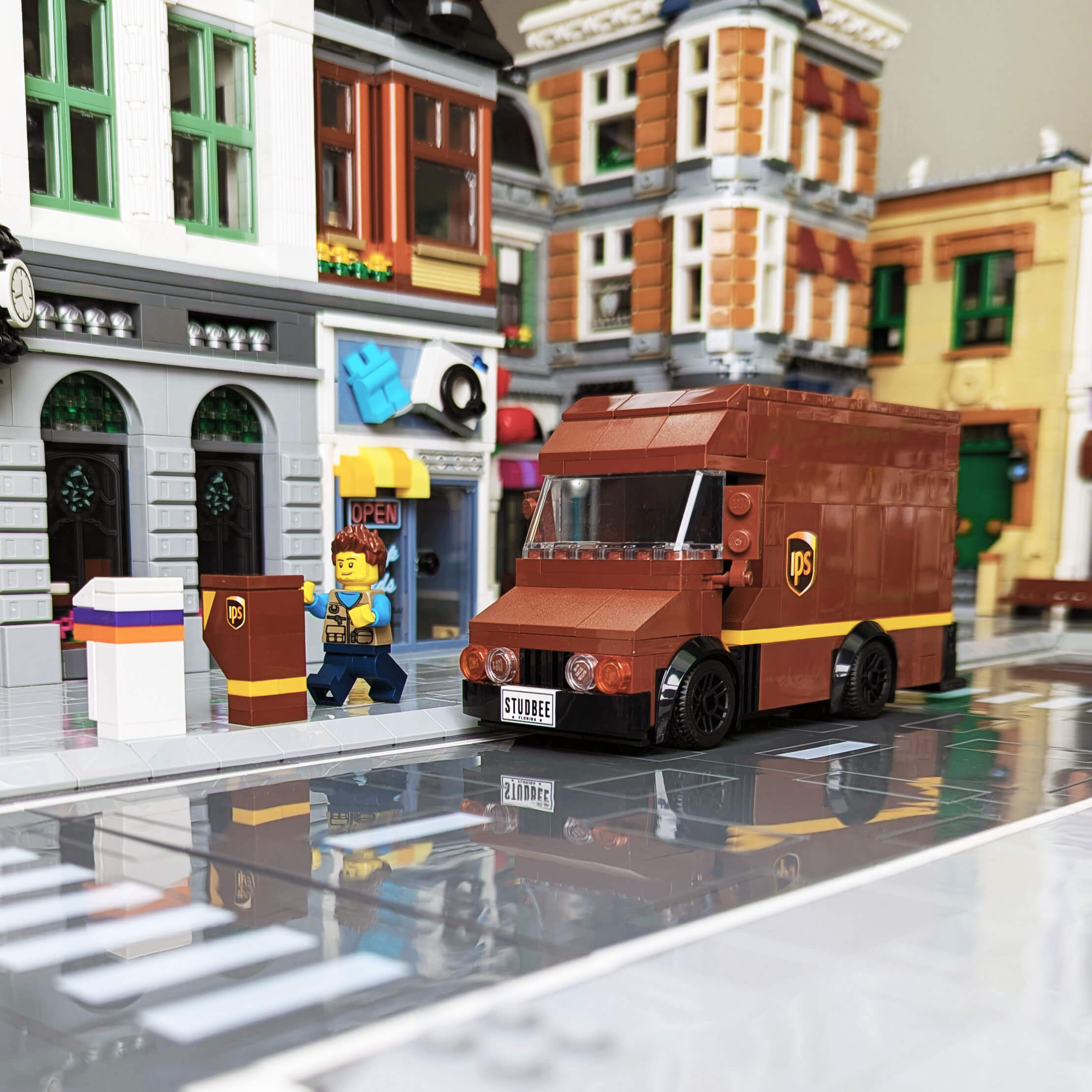 IPS Delivery Truck Building Set - Custom Printed Set - Made Using LEGO® Parts